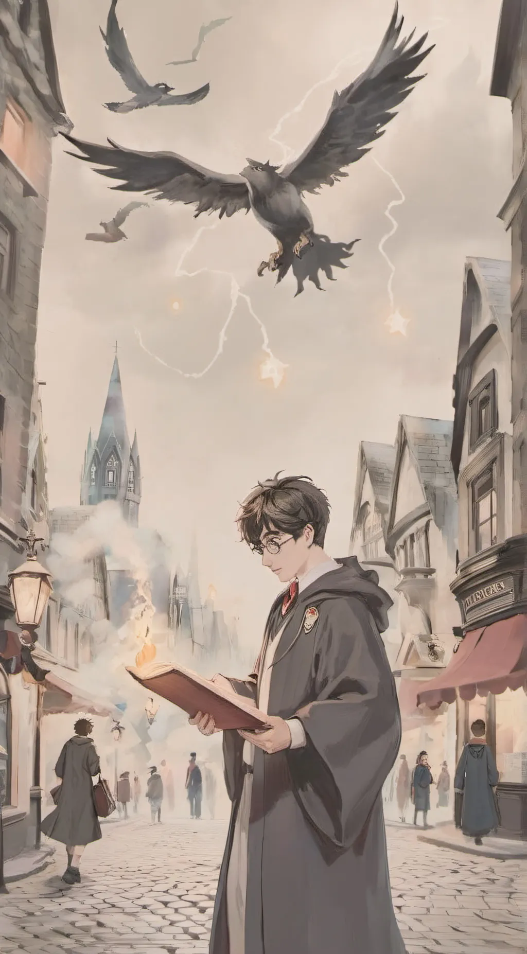 ai character: Harry Potter  background
