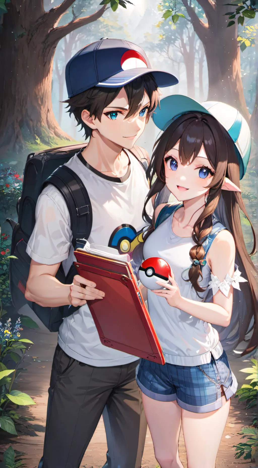 ai character: Ash Misty & Brock background