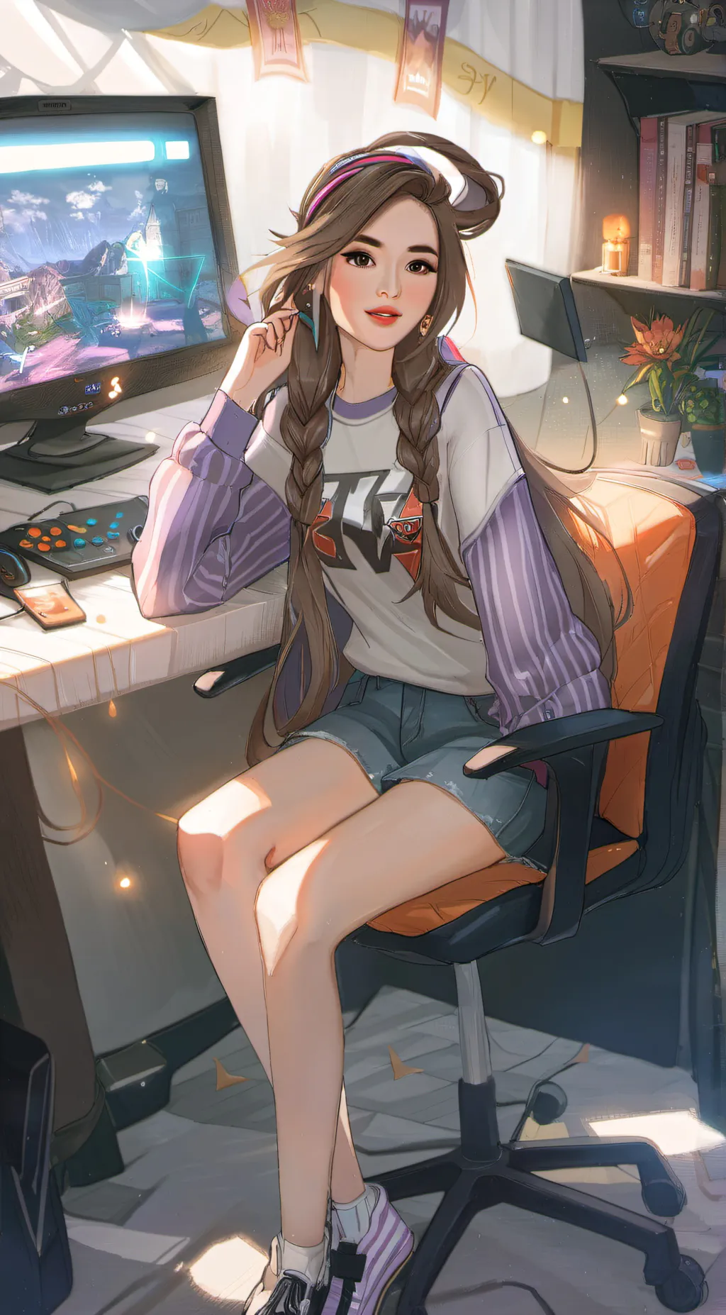 ai character: Lunar background