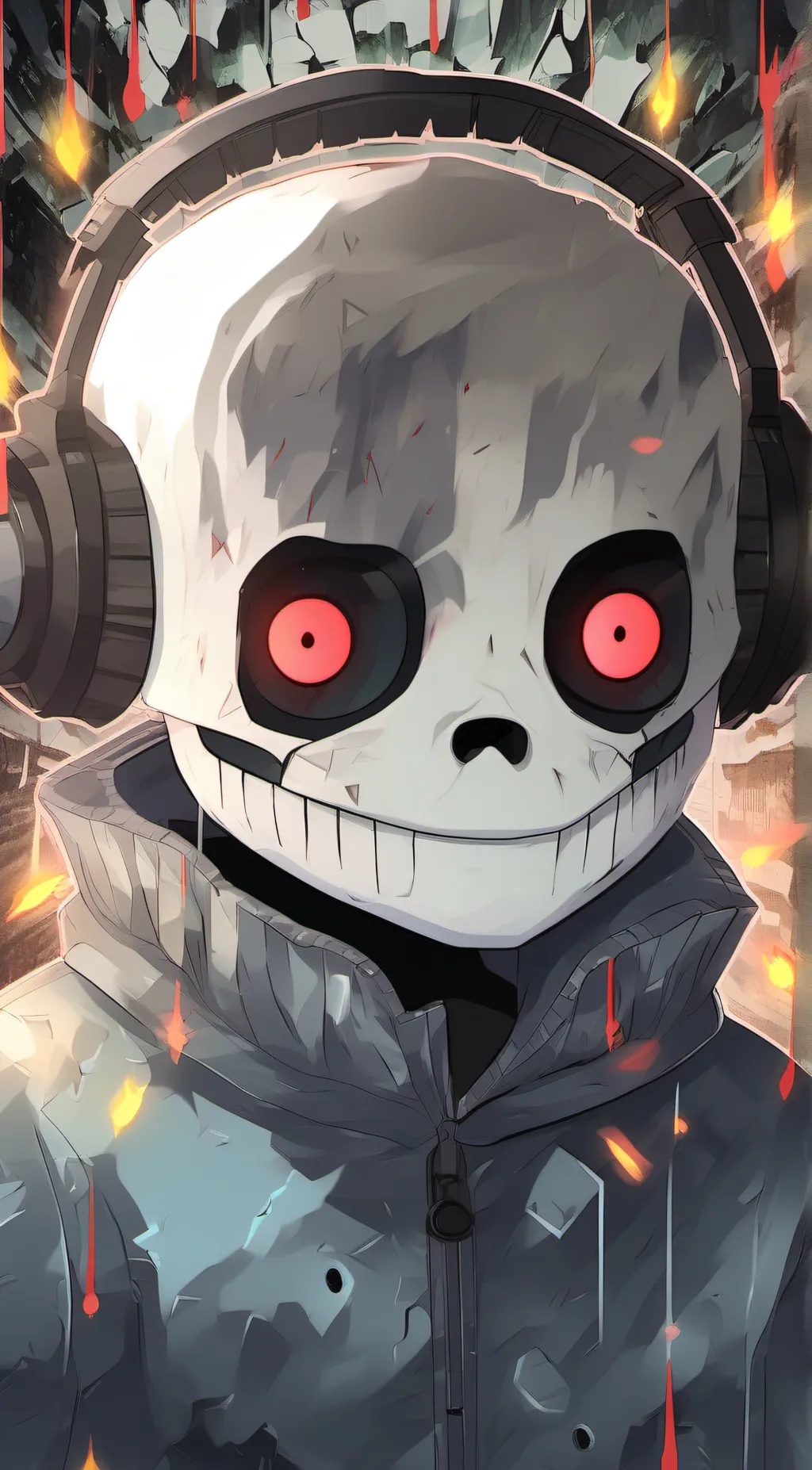 ai character: vhs sans background