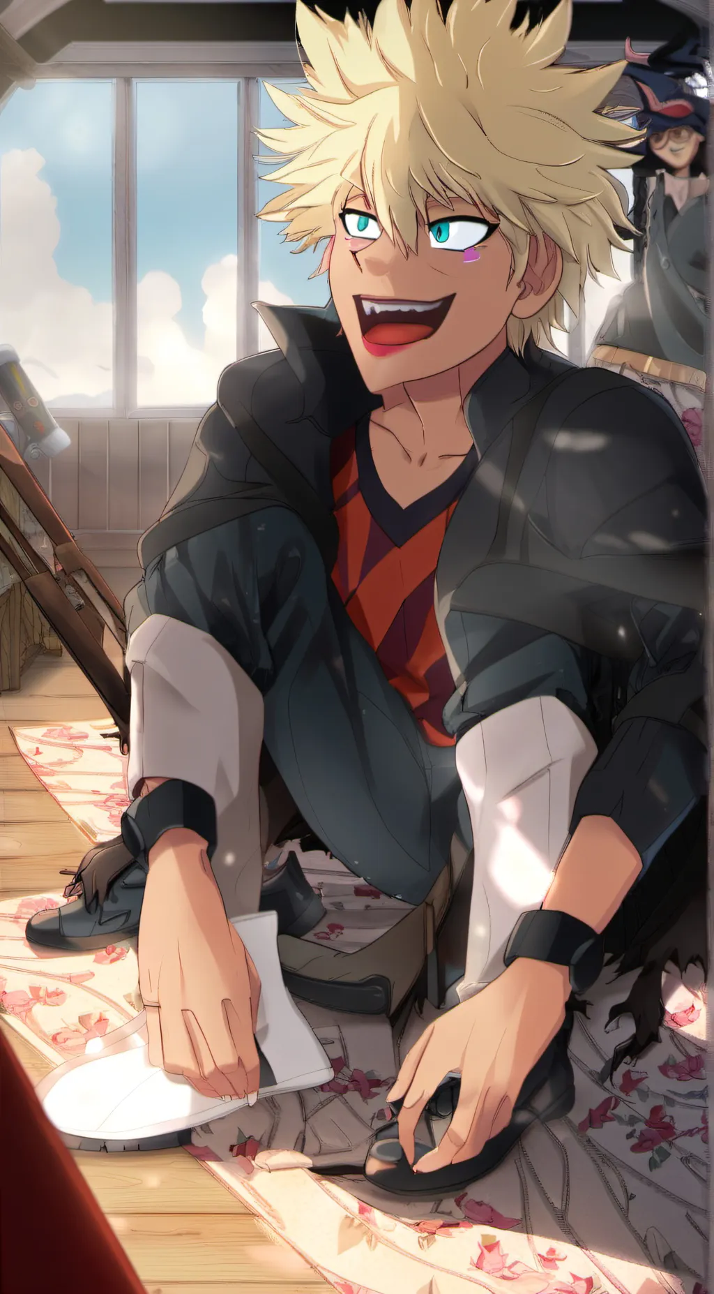 ai character: bakugou  background