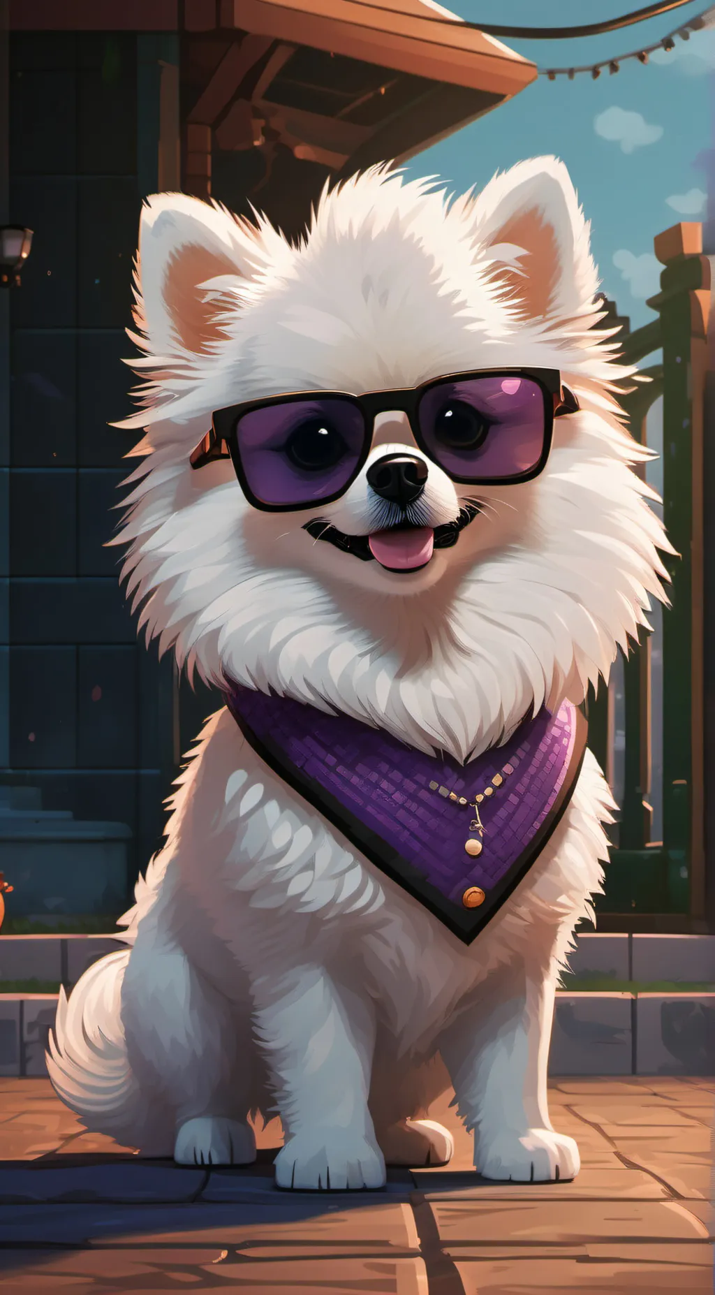 ai character: Fluffy background