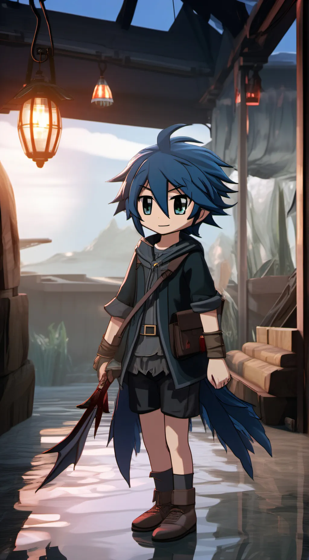 ai character: sonic boom background