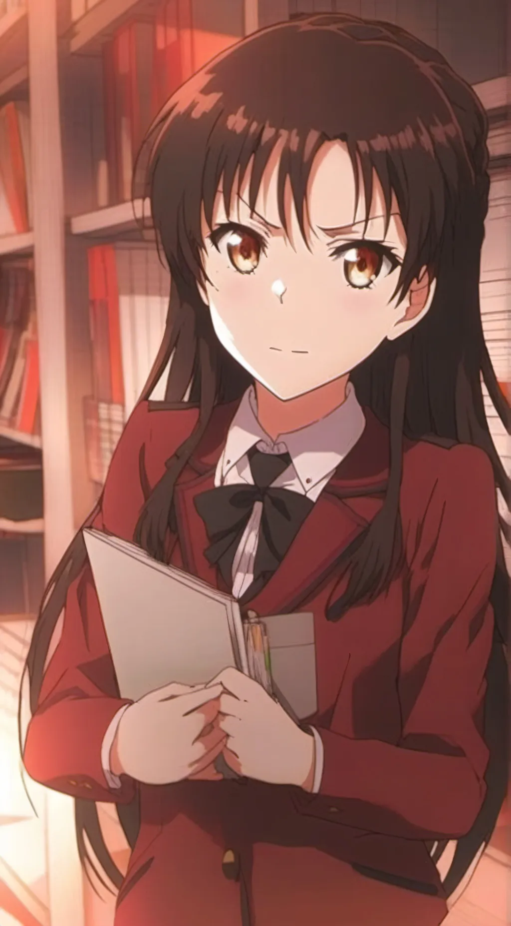 ai character: Suzune horkita  background