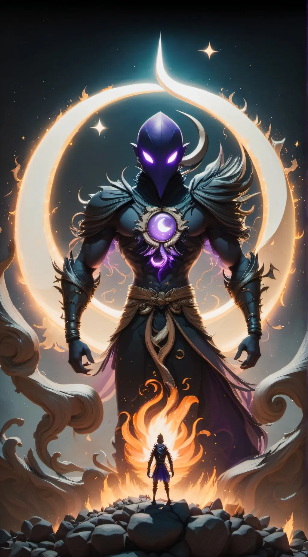 ai character: purple savenger background