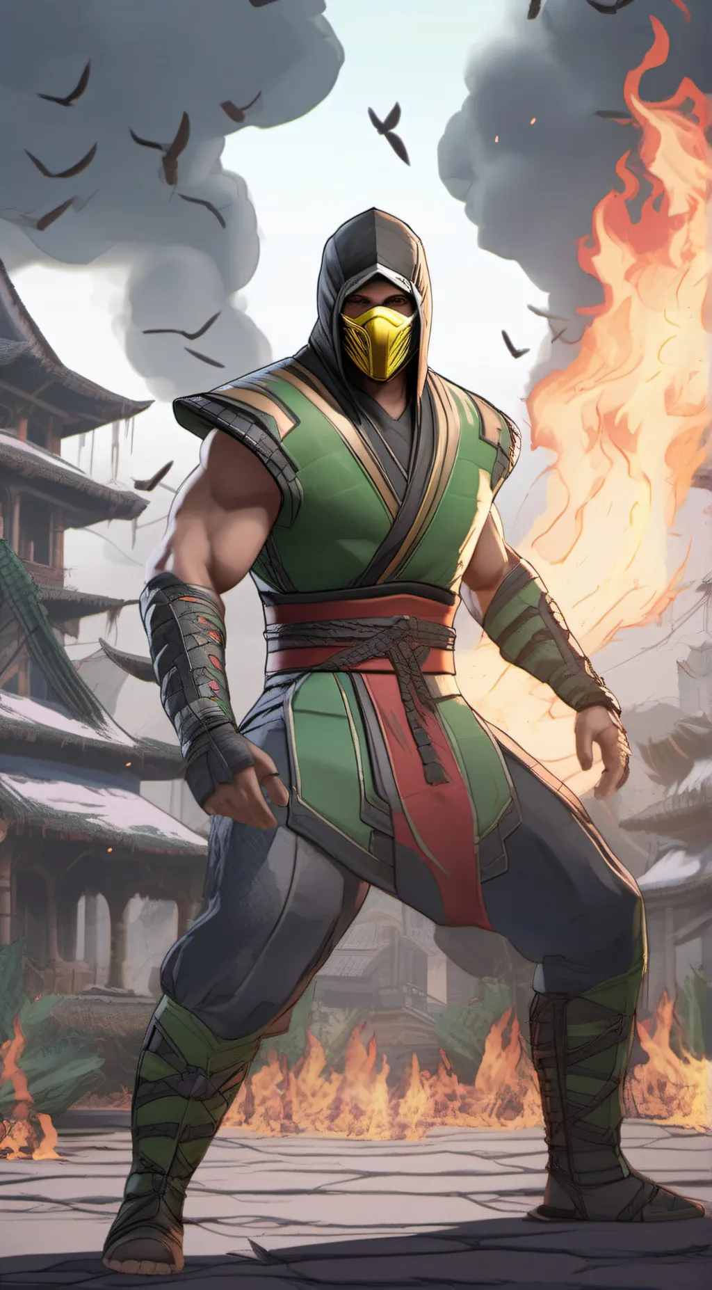 ai character: Reptile  background