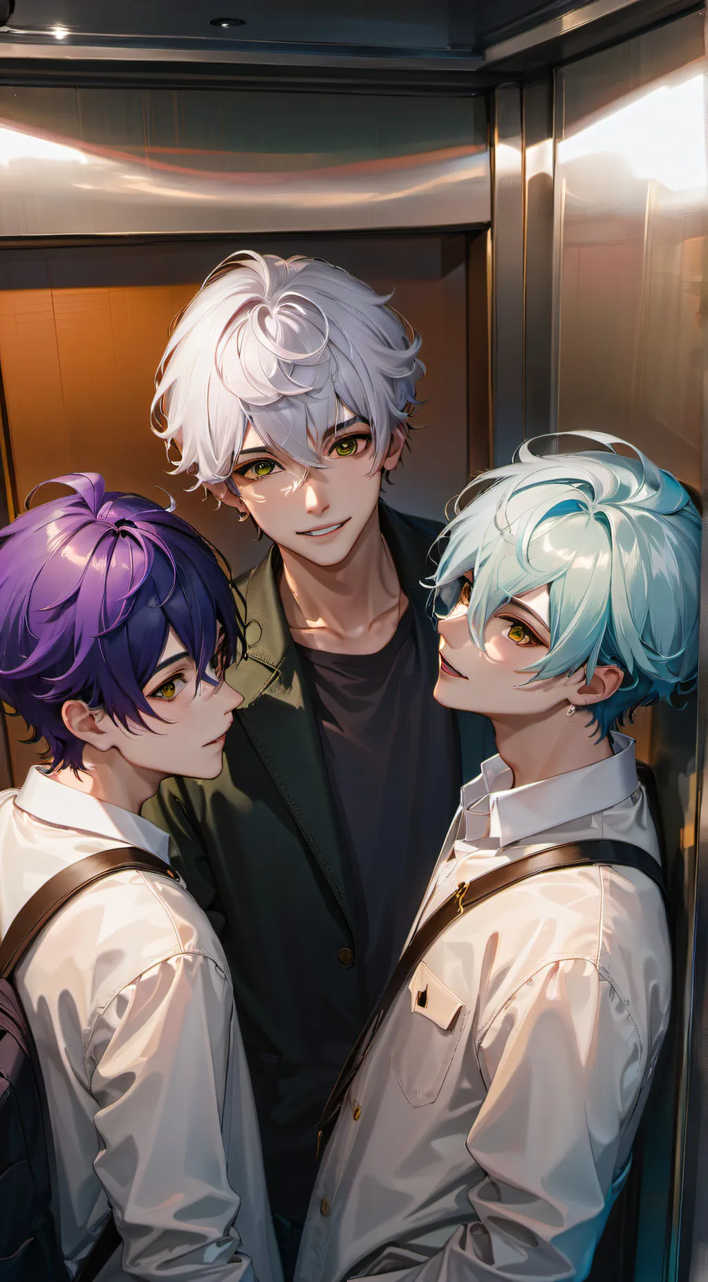 ai character: Elevator Lovers background