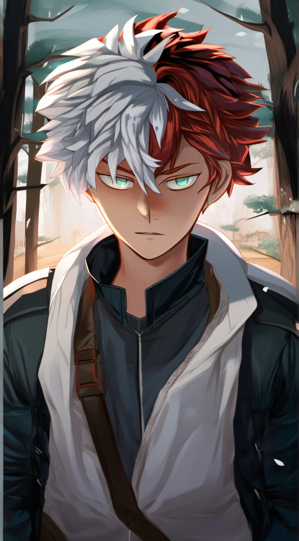 ai character: ❄️shoto todoroki 🔥 background