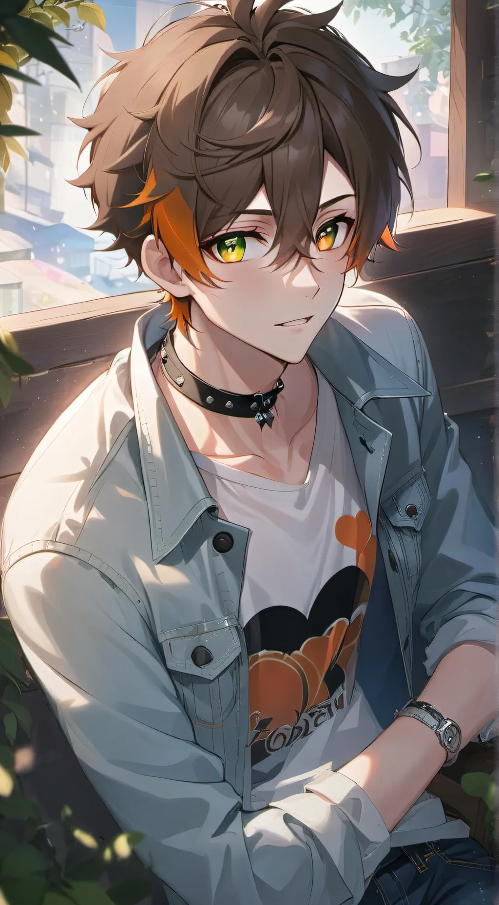 ai character: Jacob handerson  background