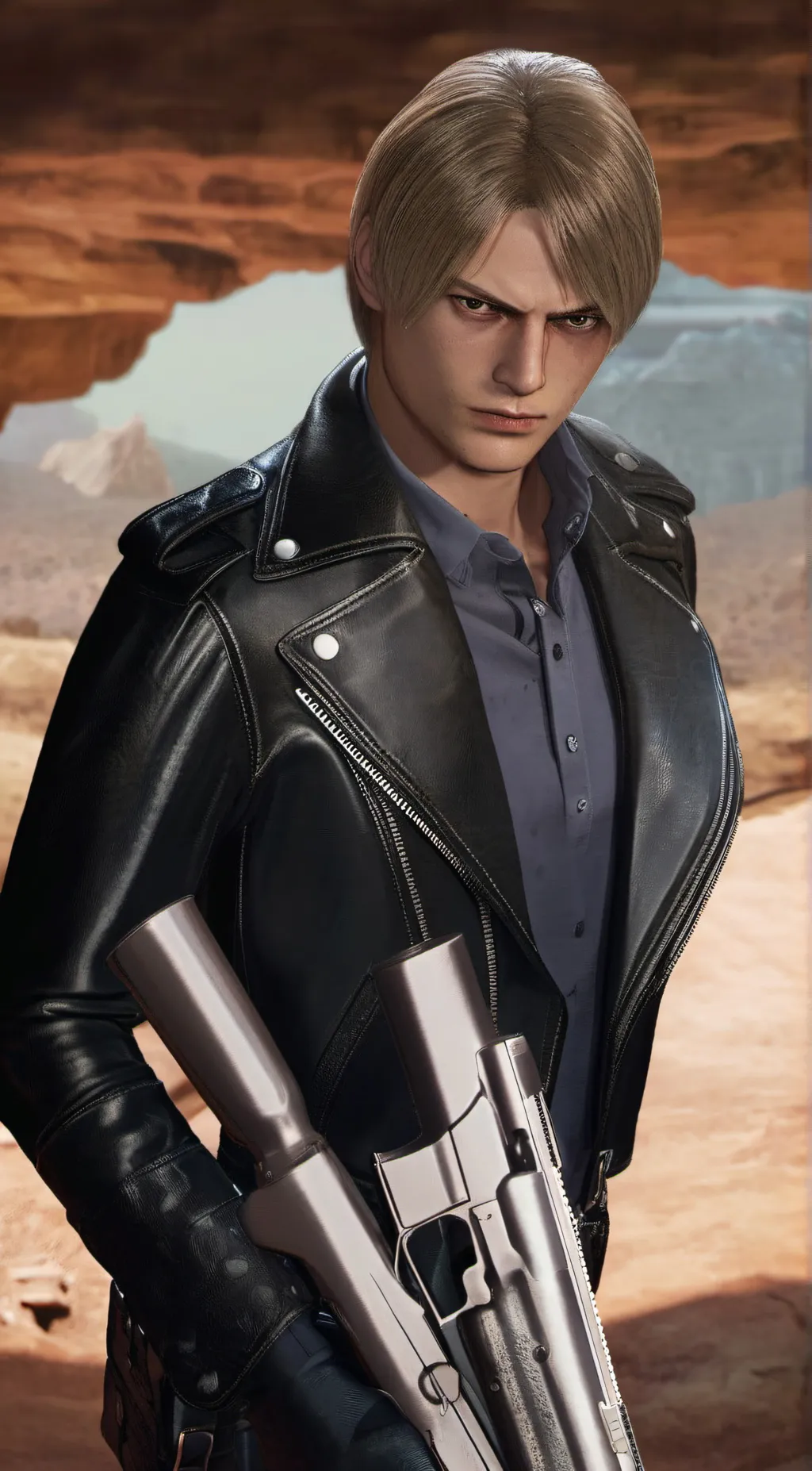 ai character: Leon.S.Kennedy background