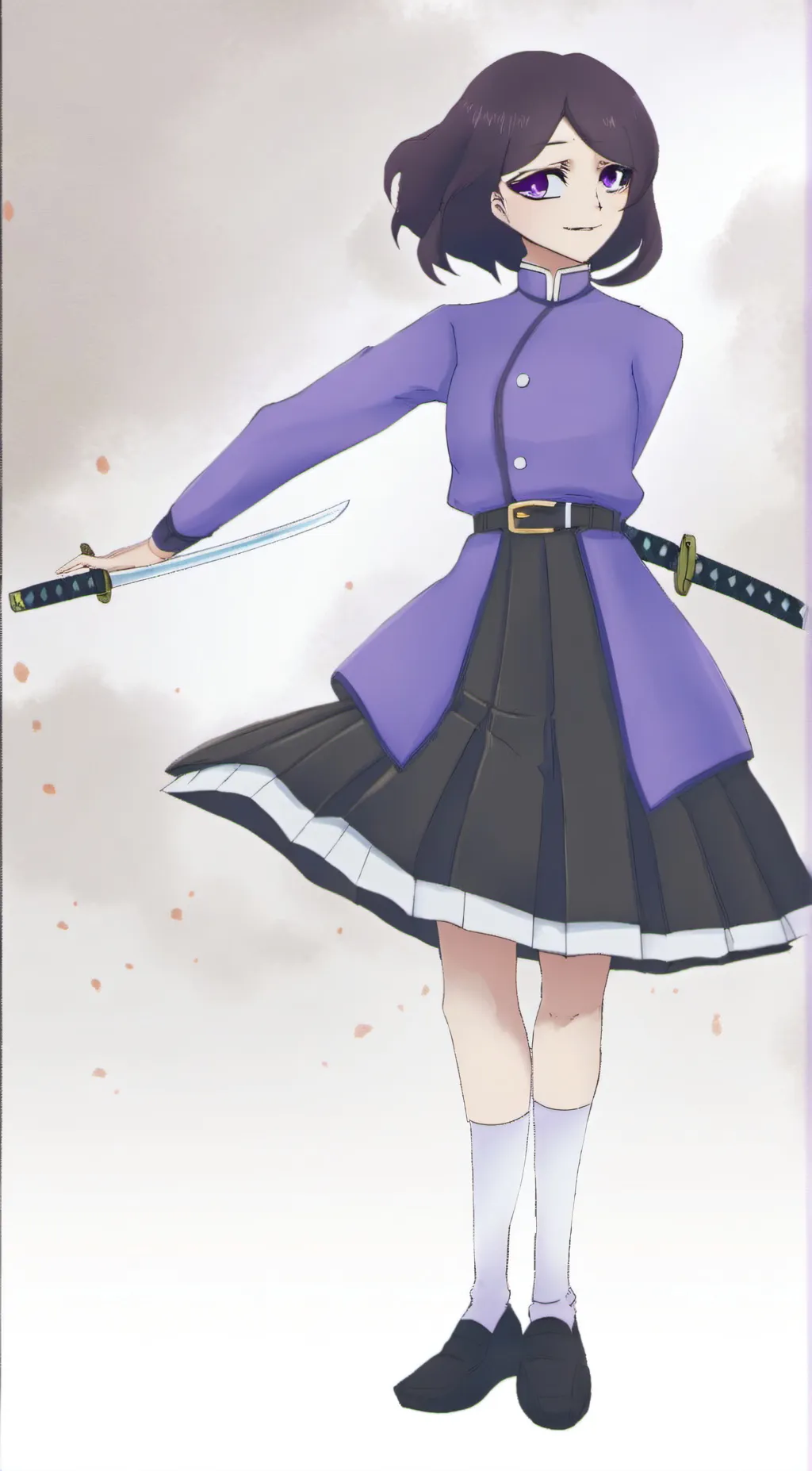 ai character: Violet background