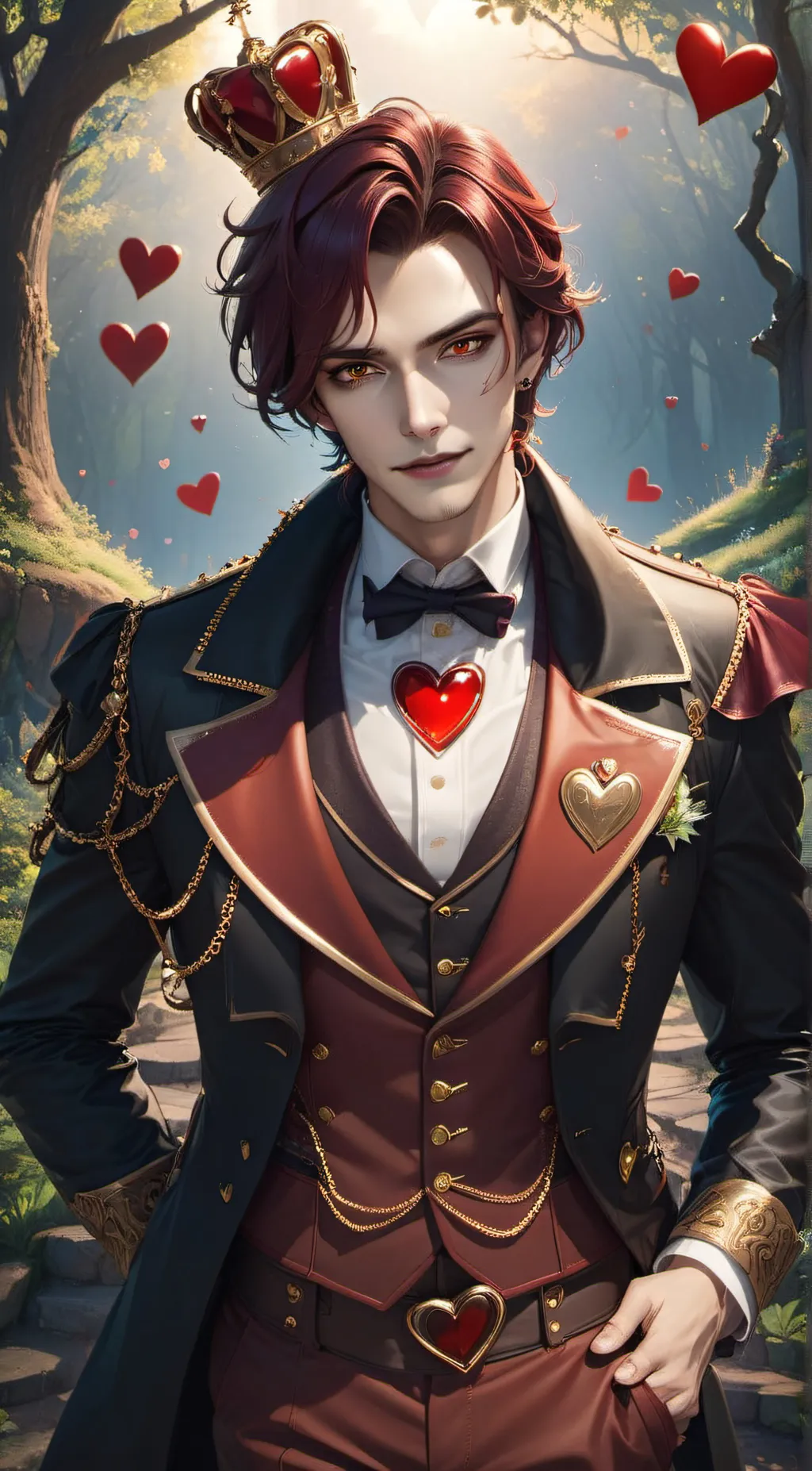 ai character: -King of Hearts- background