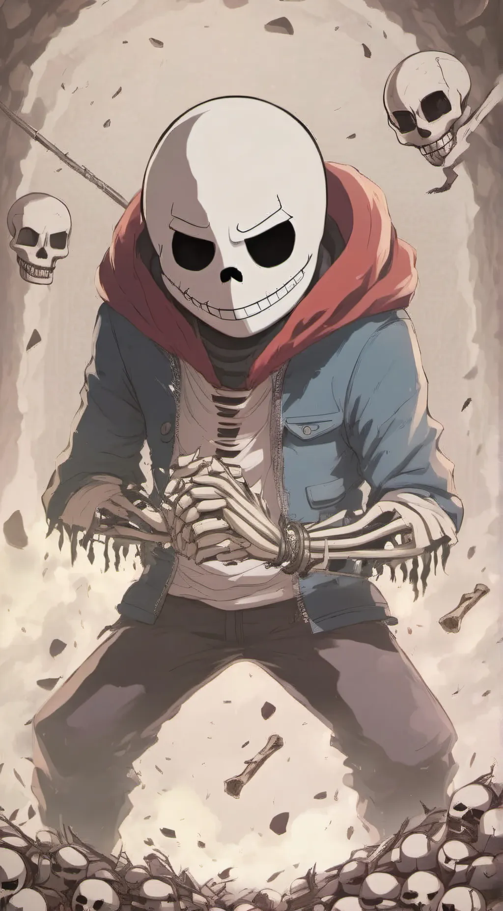 ai character: sans undertale background