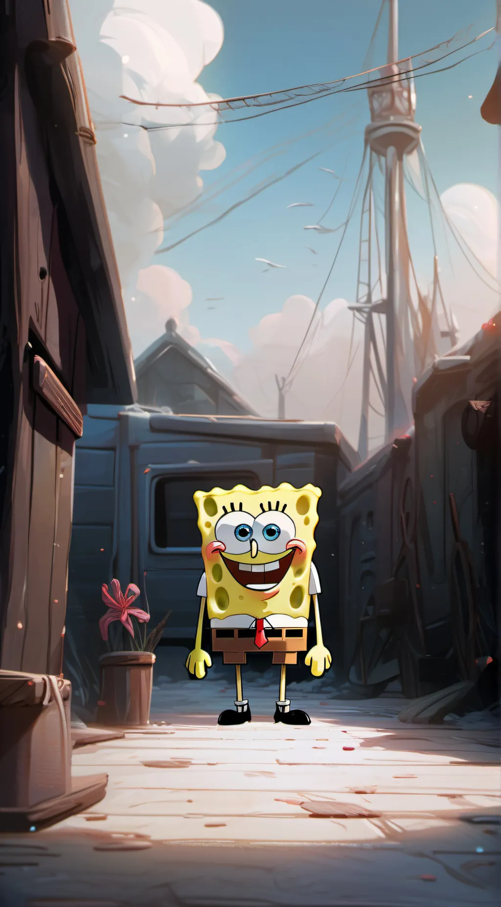 ai character: Spongebob background