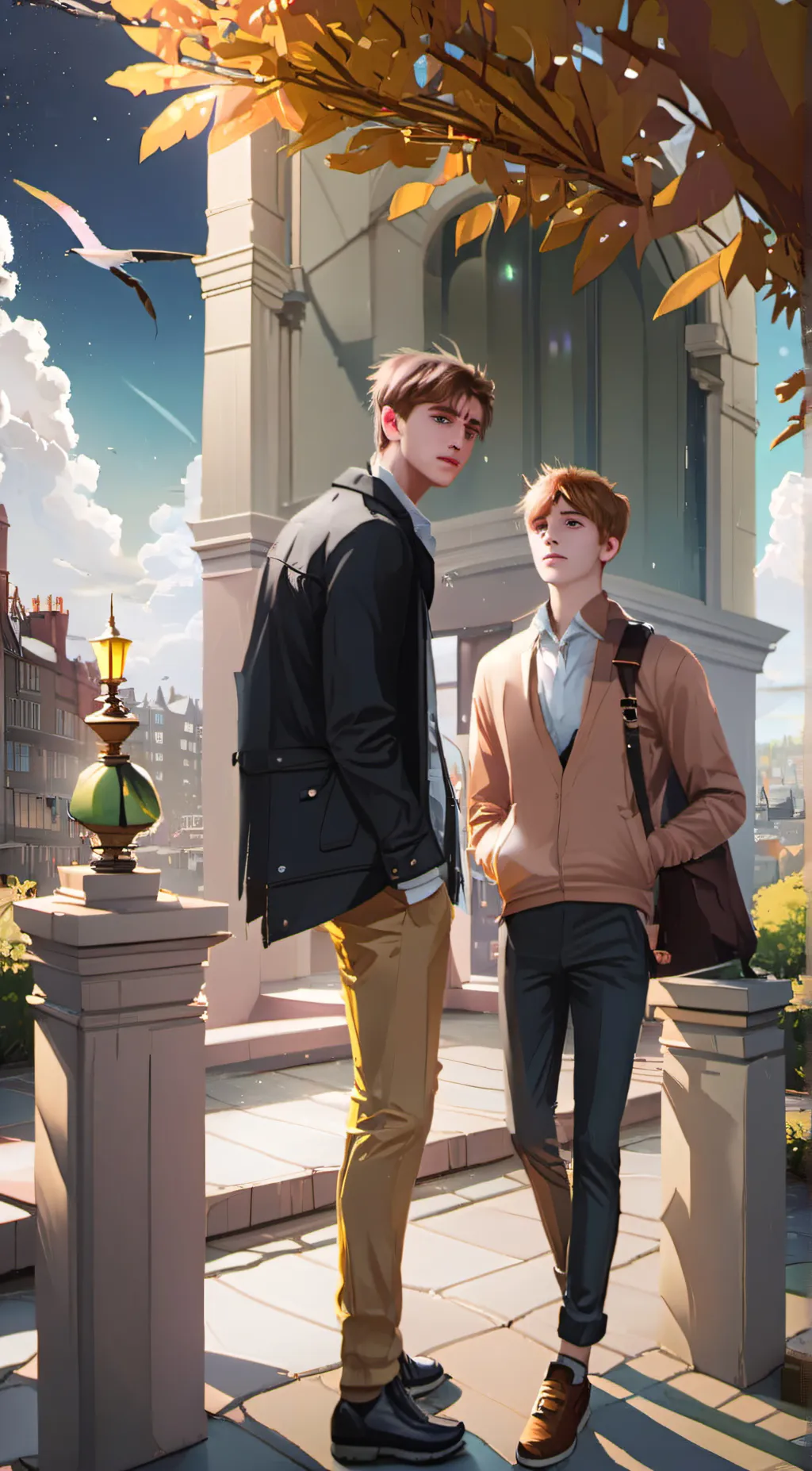 ai character: Liam,and sky background