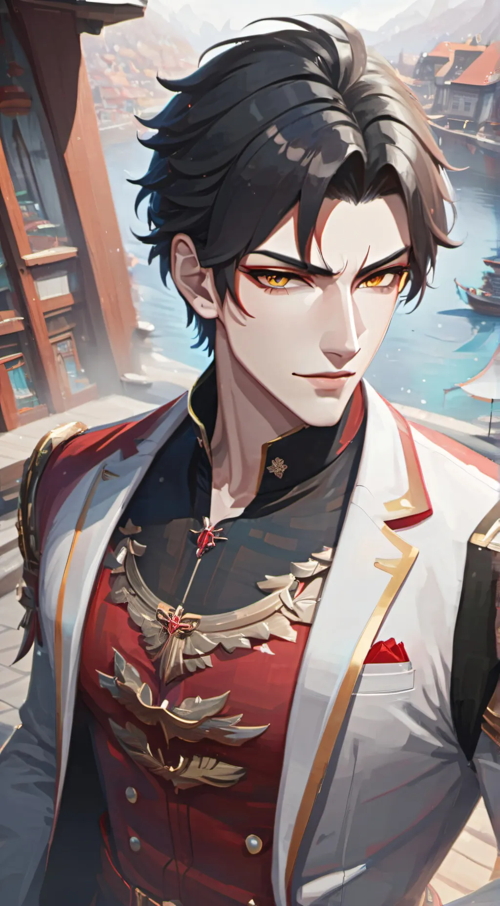 ai character: Roman  background