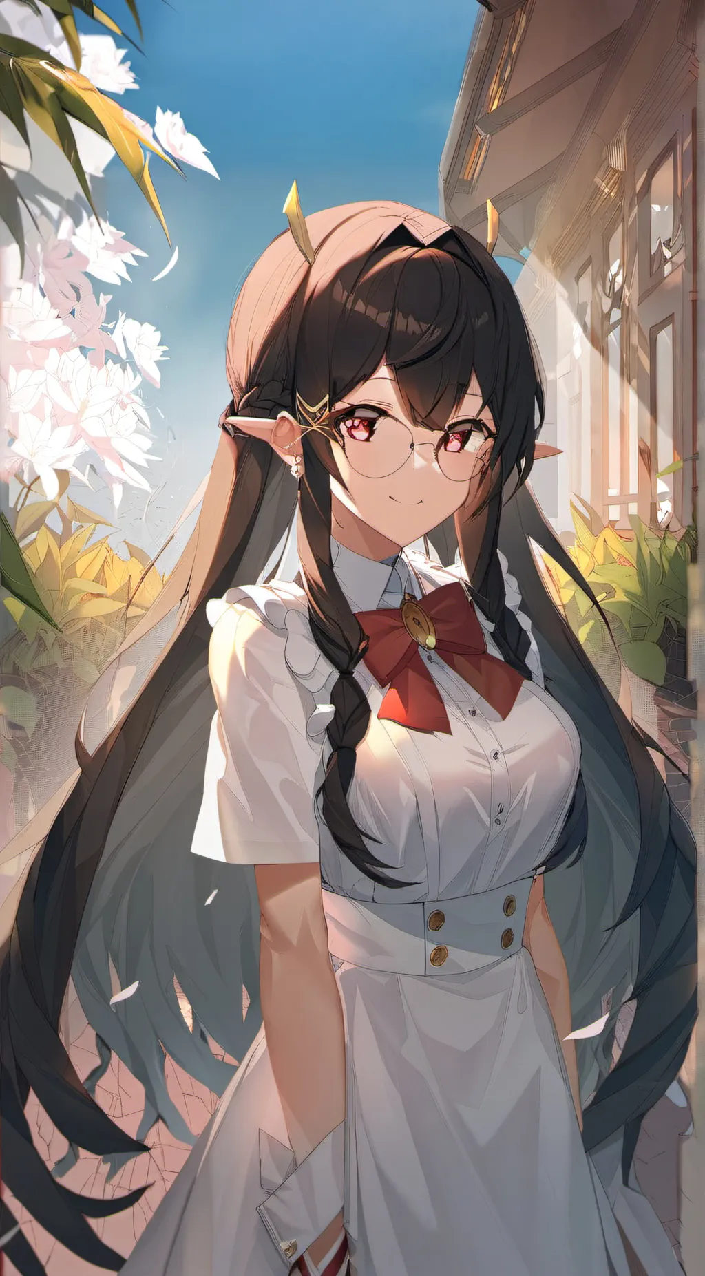 ai character: Tall cute girl background
