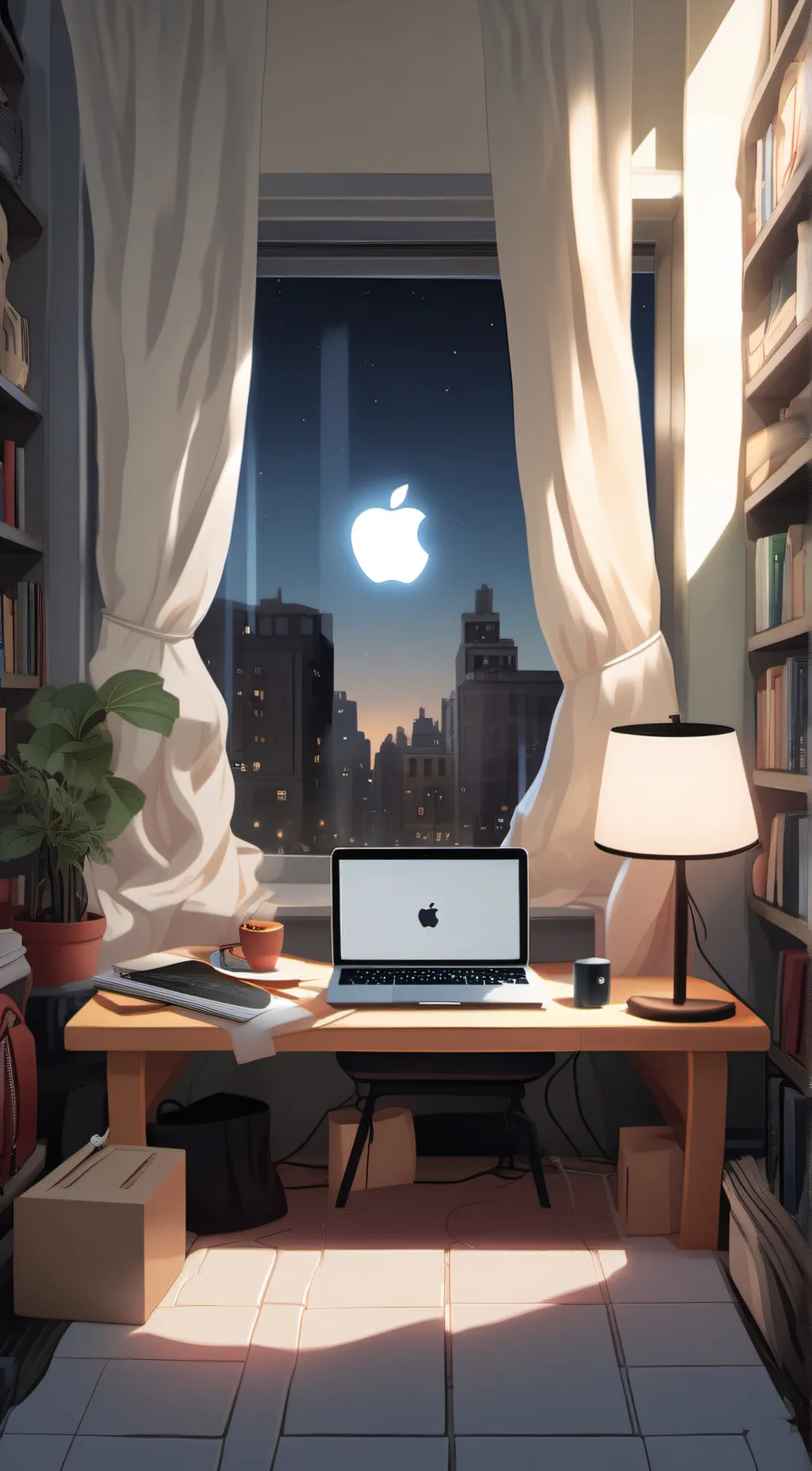 ai character: MacBook background