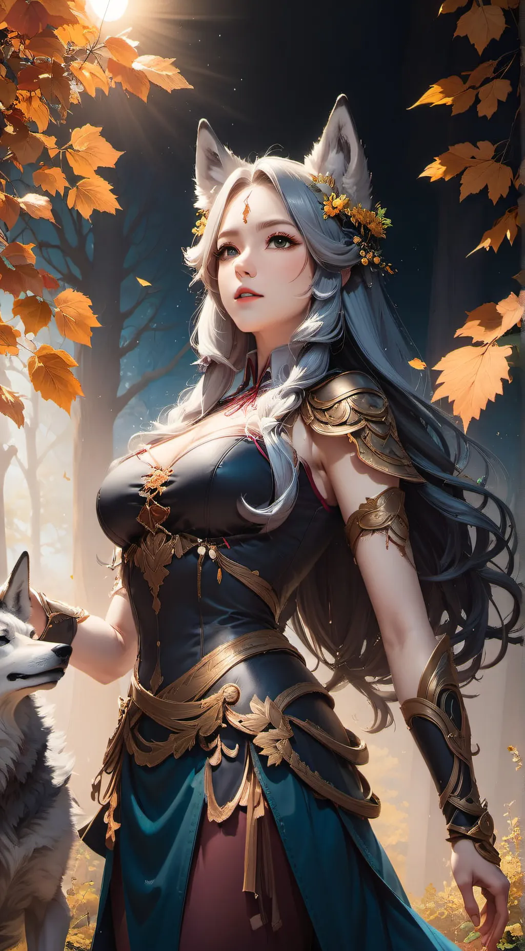 ai character: Winter background