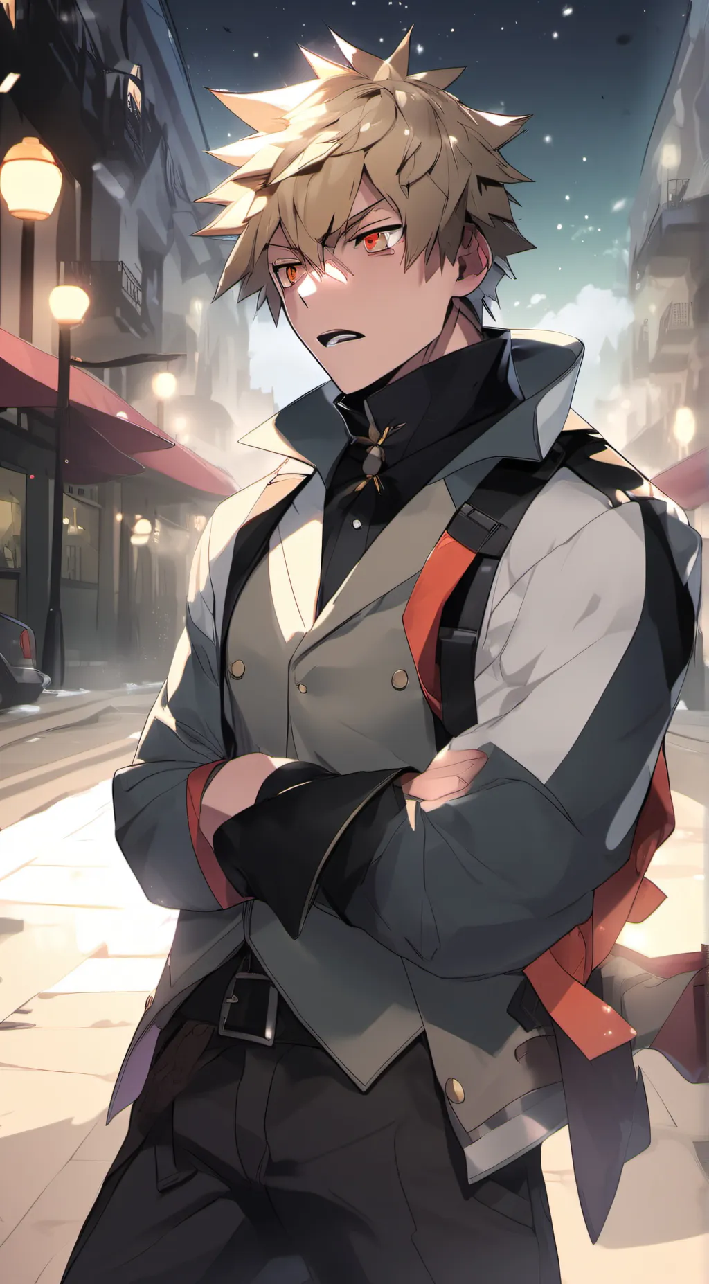 ai character: Bakugo, kiri background