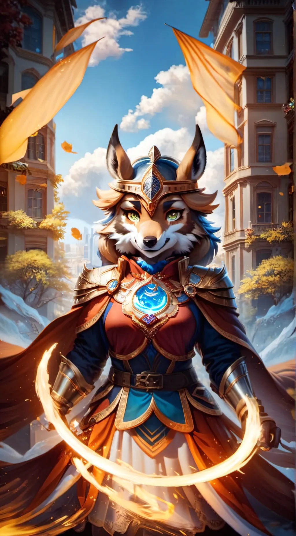 ai character: fluffy background