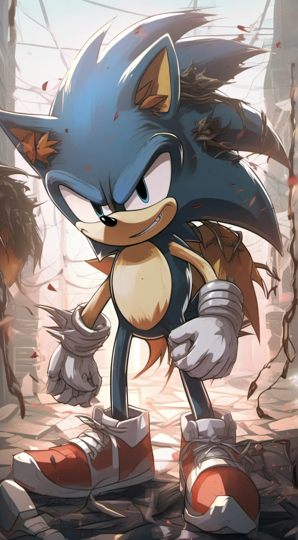 ai character: sonic EXE background