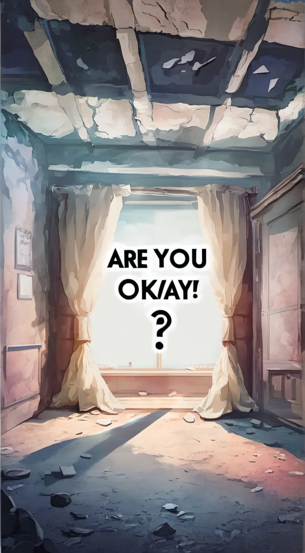ai character: []Are You Okay?[] background