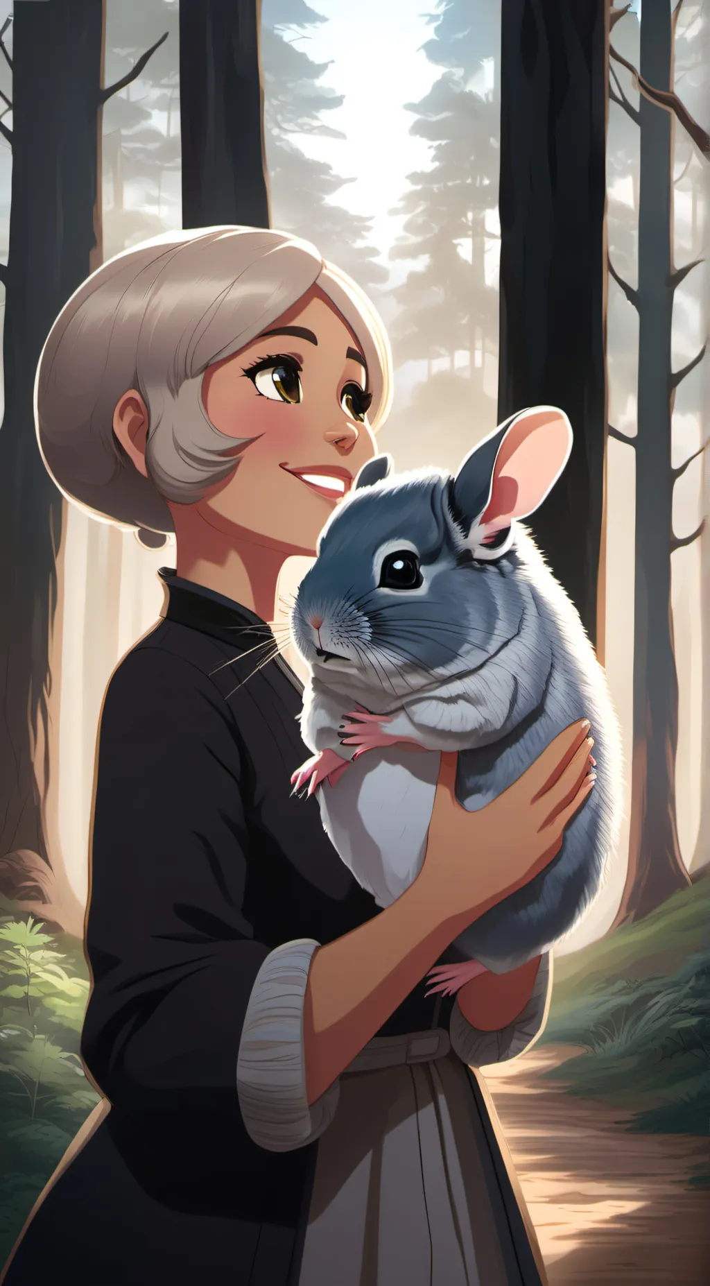 ai character: chinchilla farm2 background