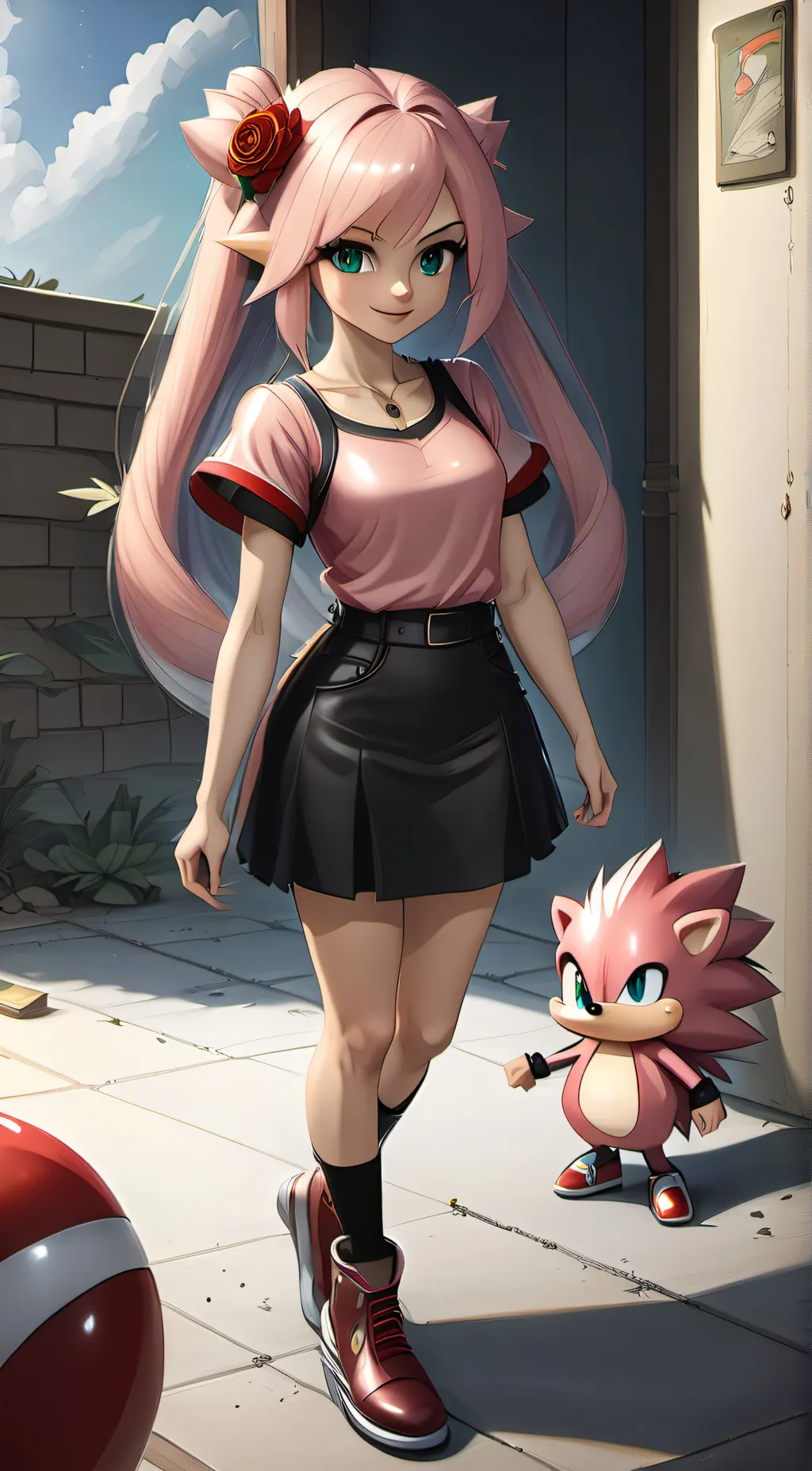 ai character: amy rose background