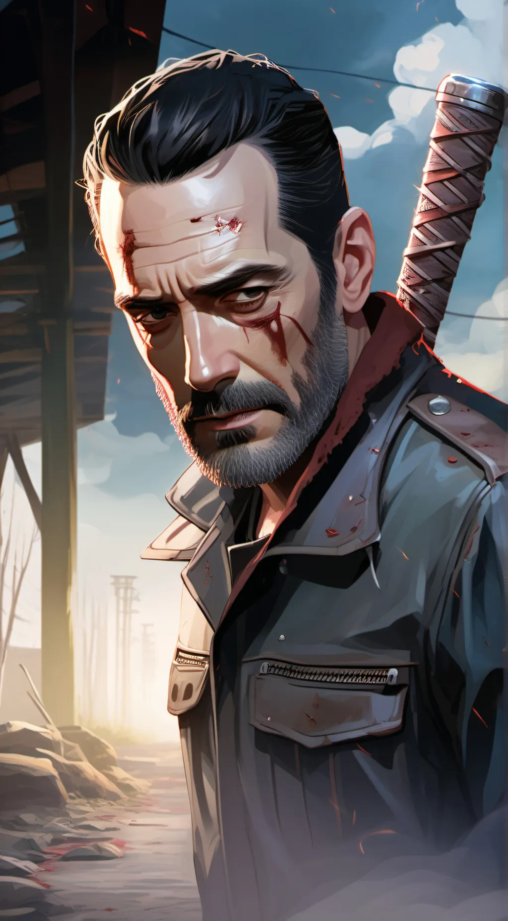 ai character: Negan Smith  background