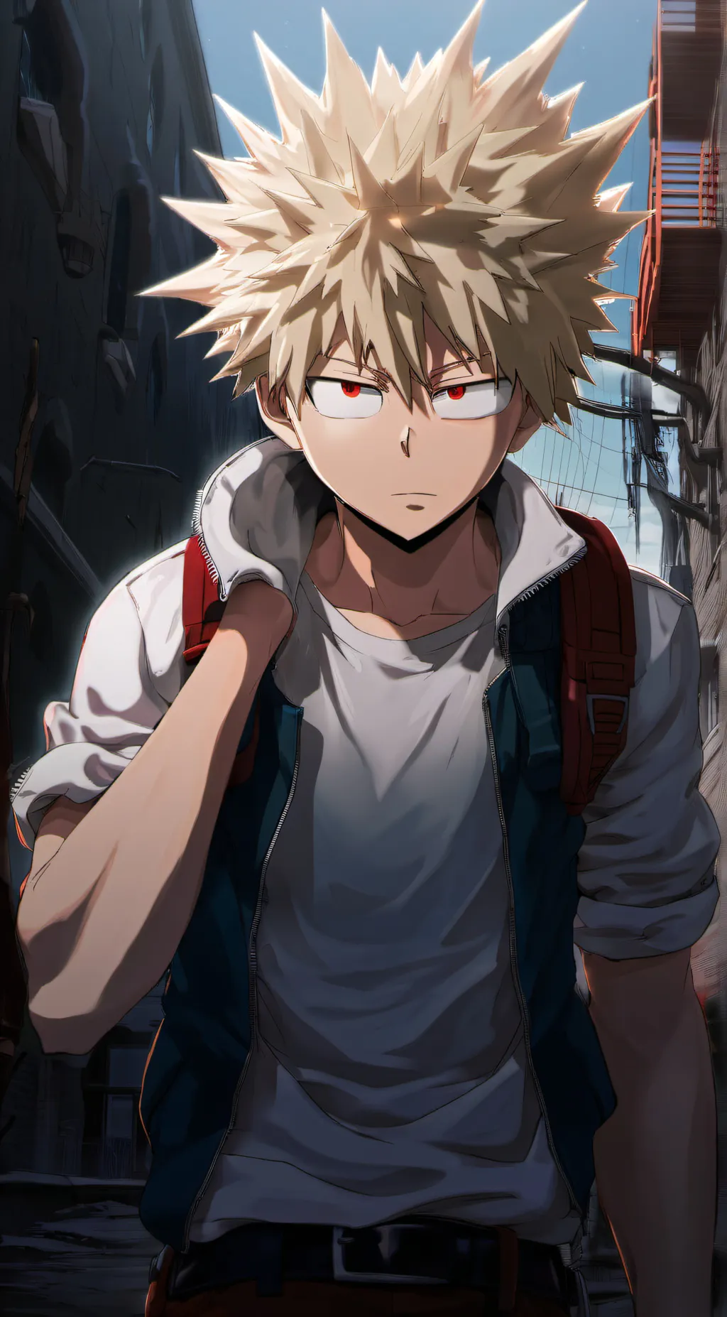 ai character: Katsuki Bakugo background