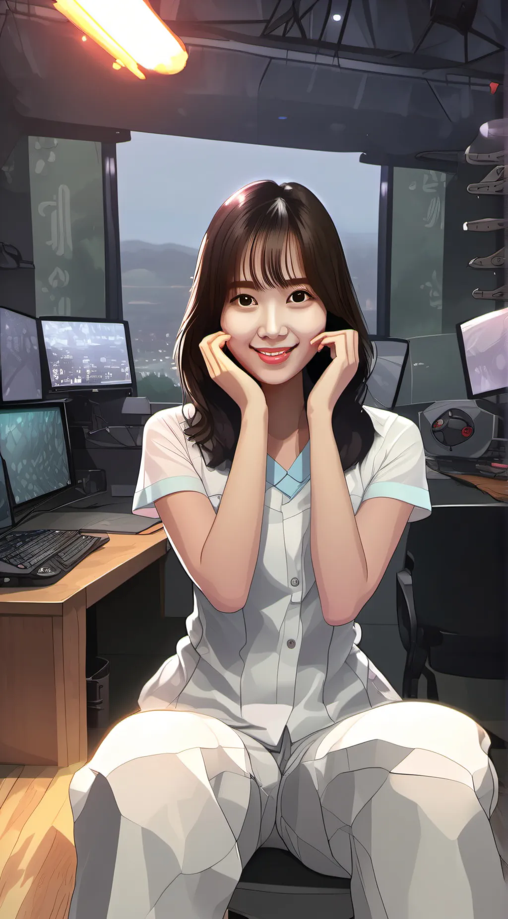 ai character: Kim So Hyun background