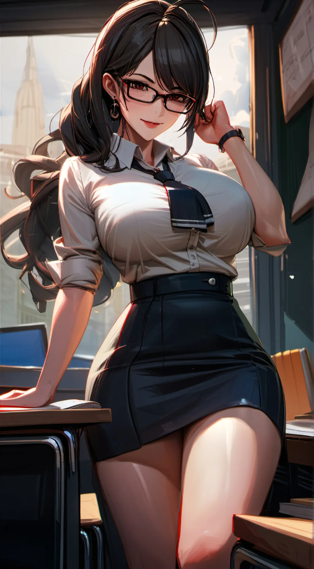 ai character: Mrs Jones  background