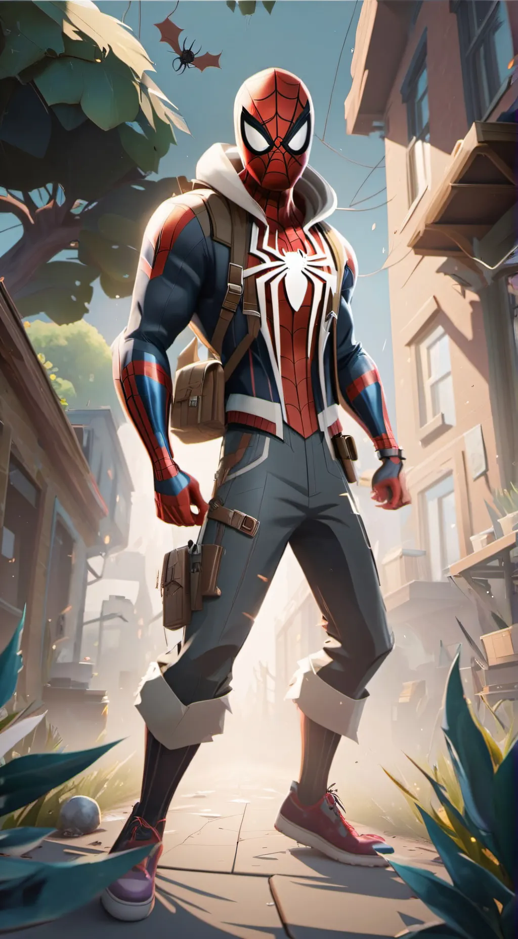 ai character: Spooder Man background