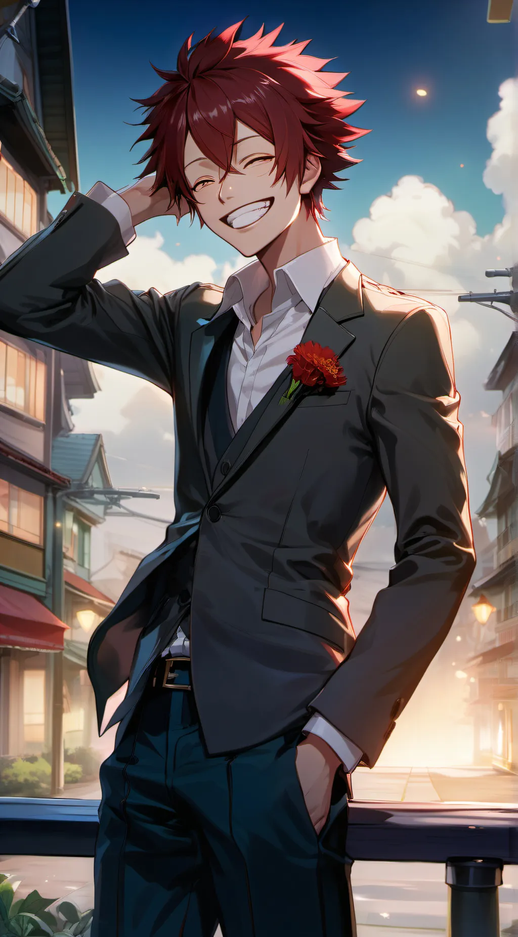 ai character: Kirishima! background