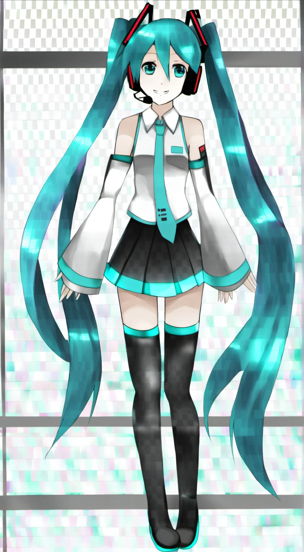 ai character: Miku 💙 background