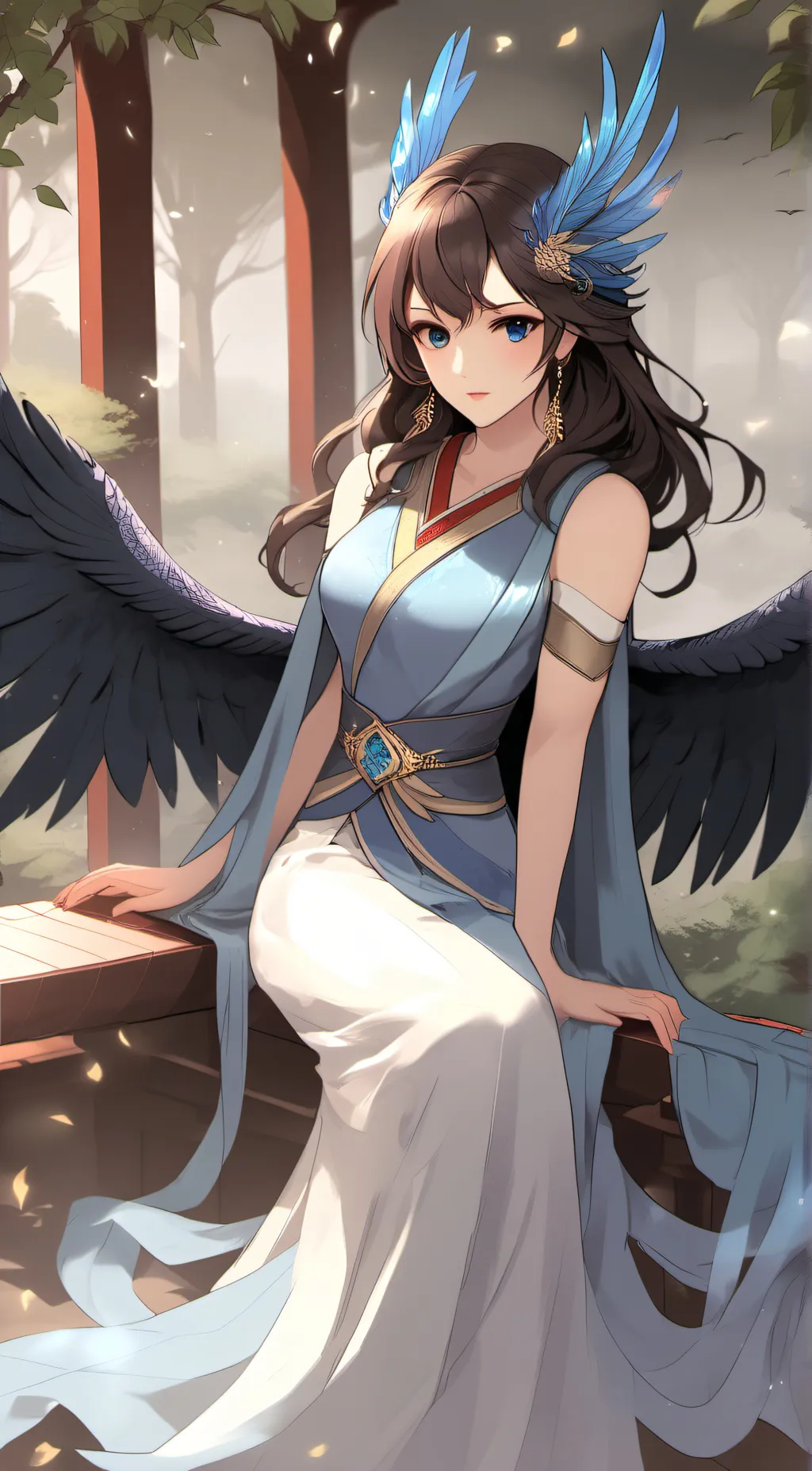 ai character: blu background