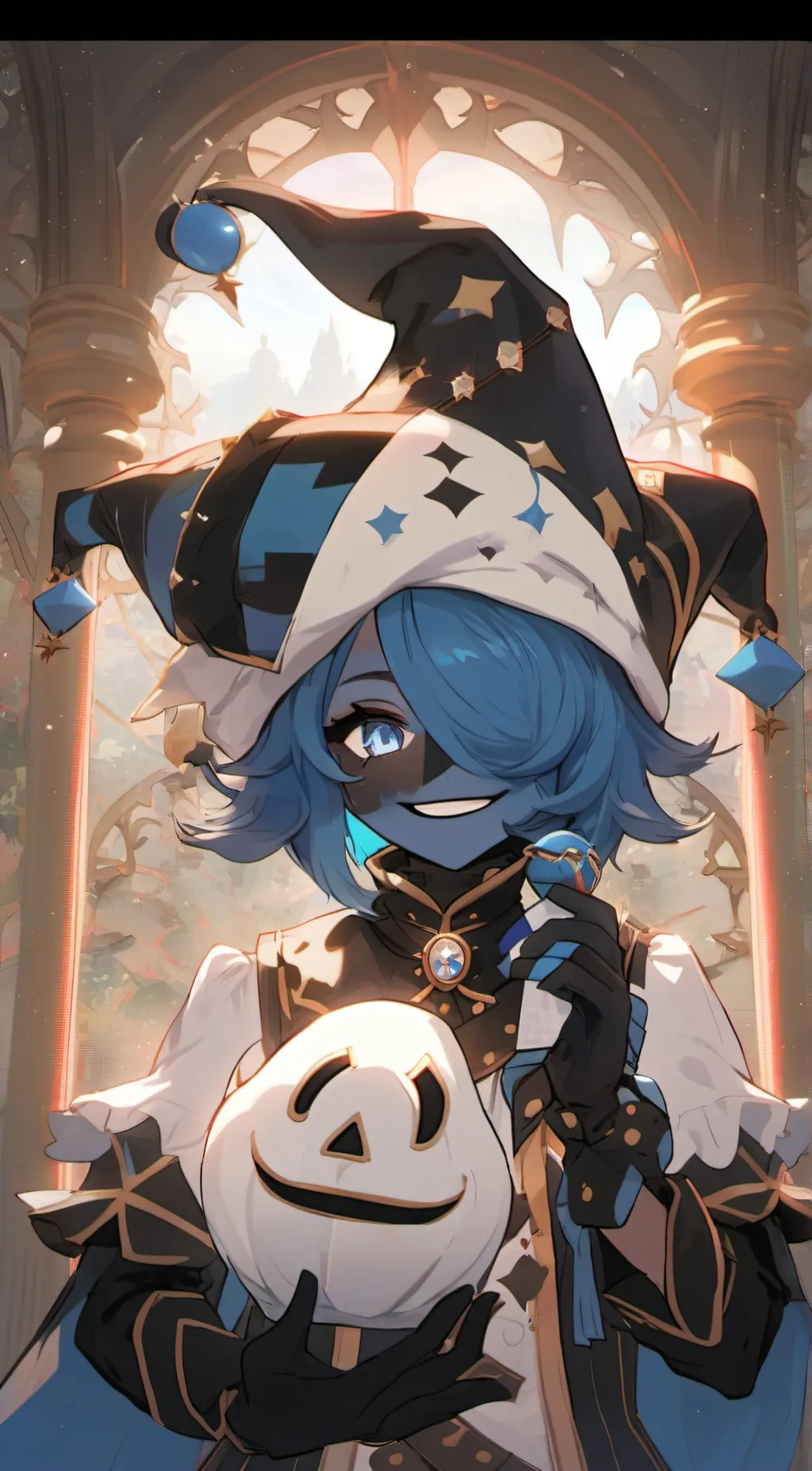 ai character: Shadow milk cookie background