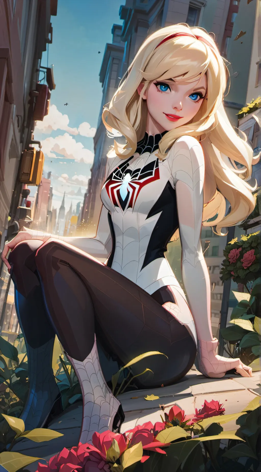 ai character: Spider Gwen background