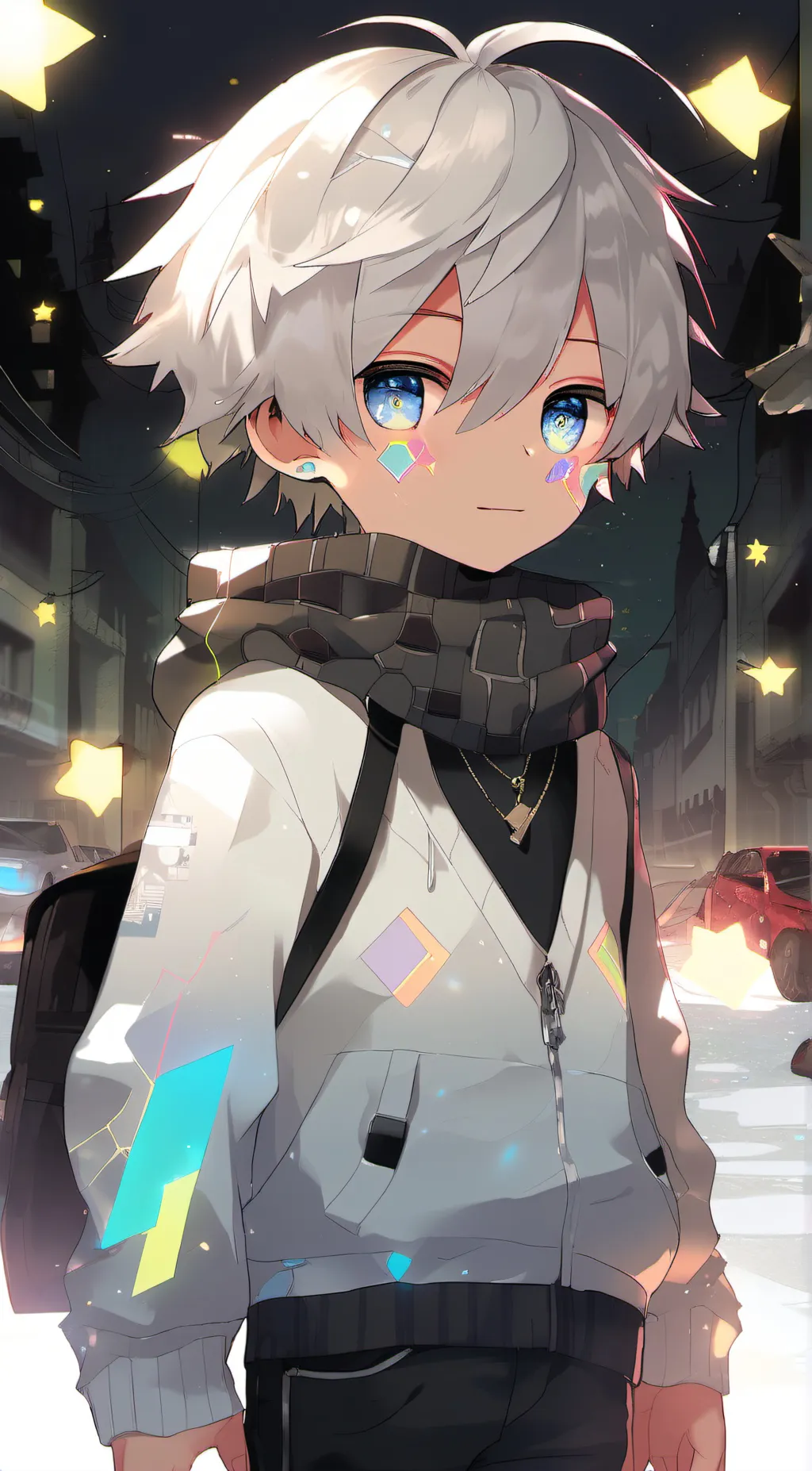 ai character: Glitch background