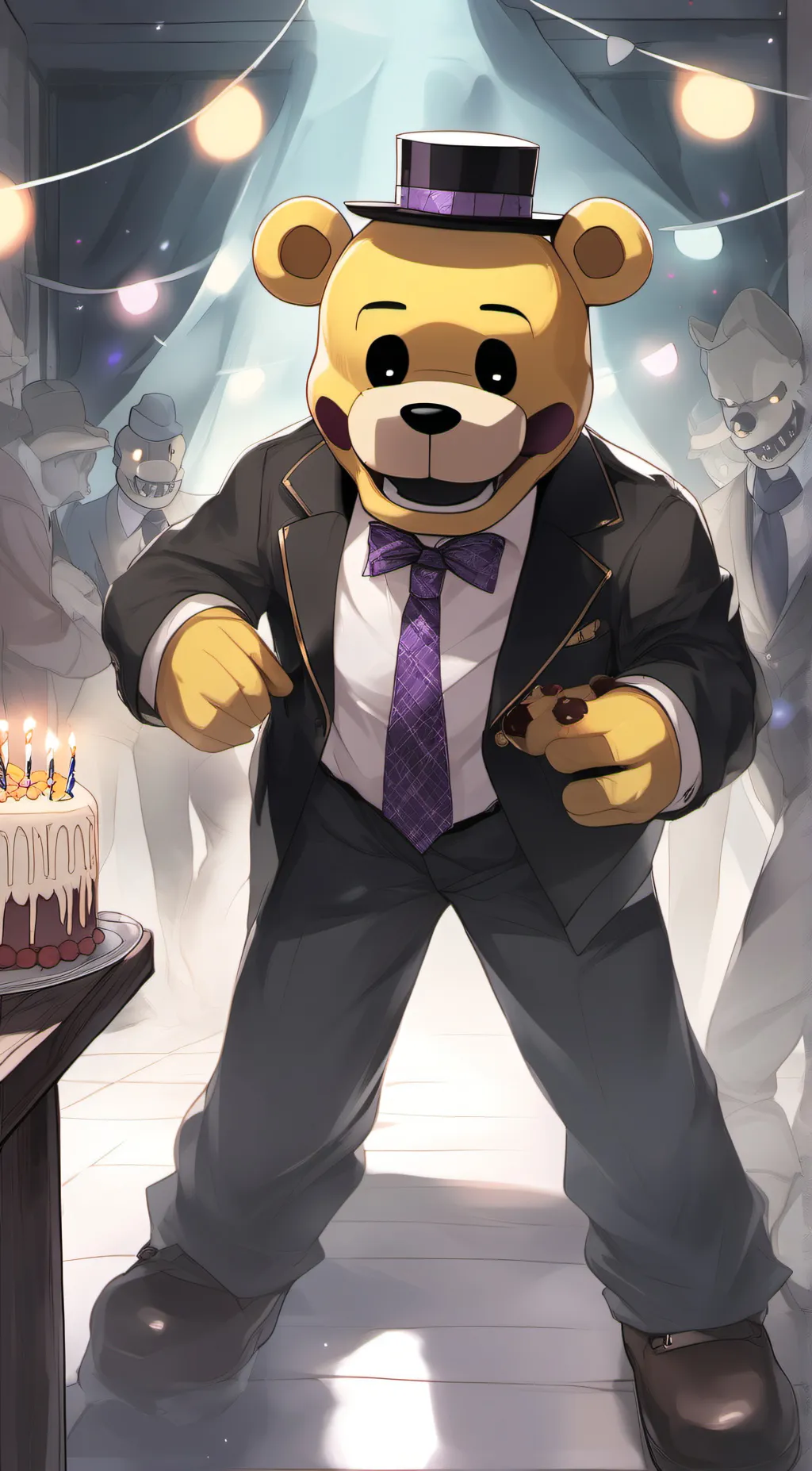 ai character: Fredbear  background