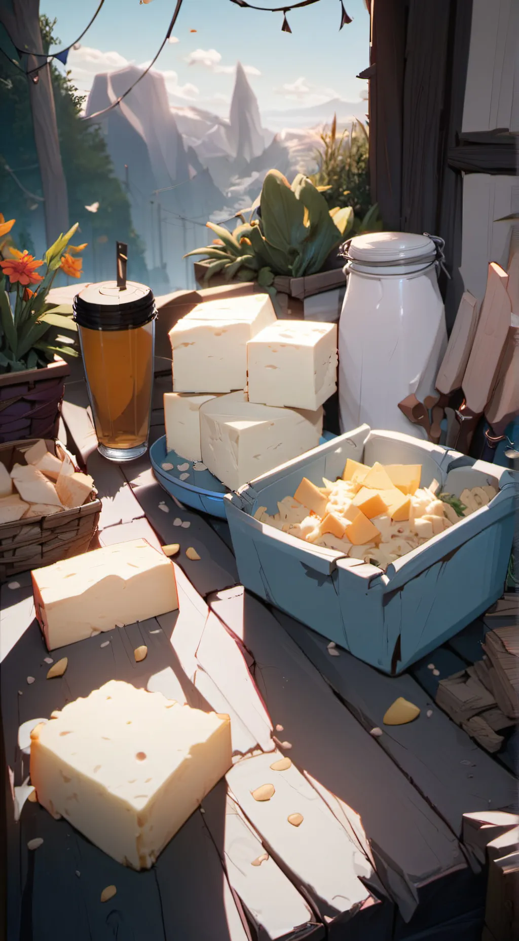 ai character: 🧀  background