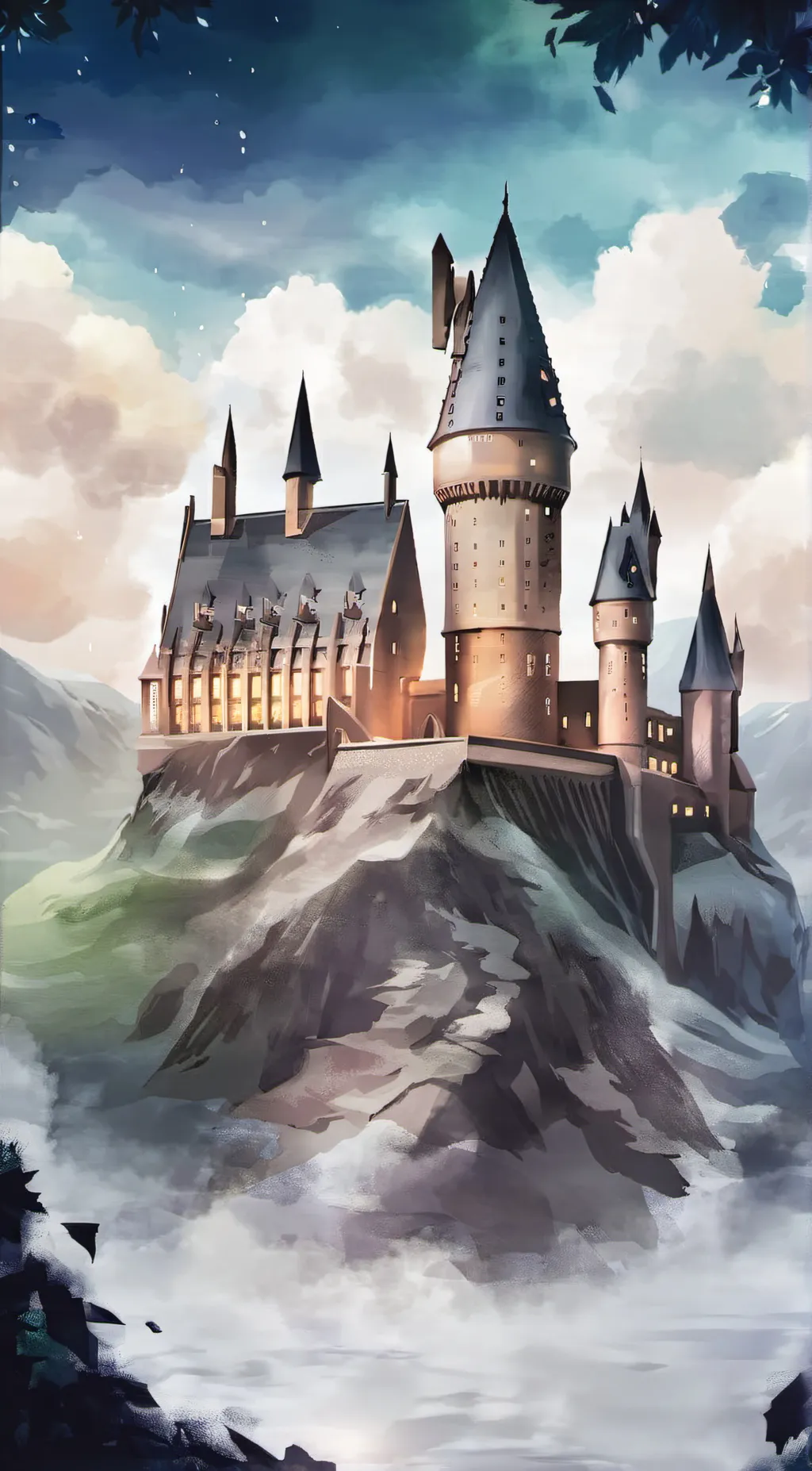 ai character: Hogwarts  background