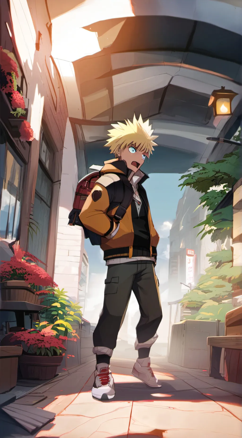ai character: Naruto  background