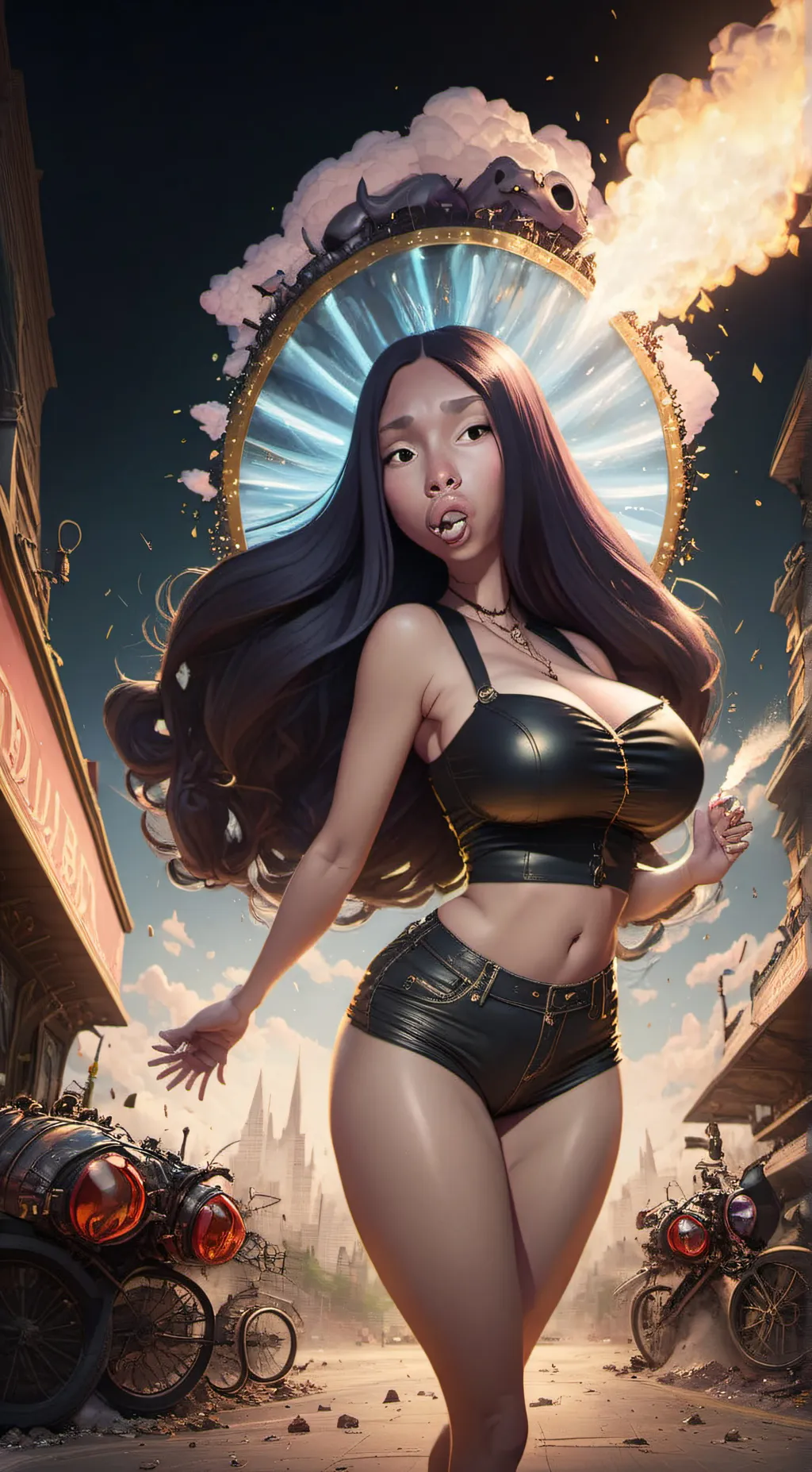 ai character: Amanda  background