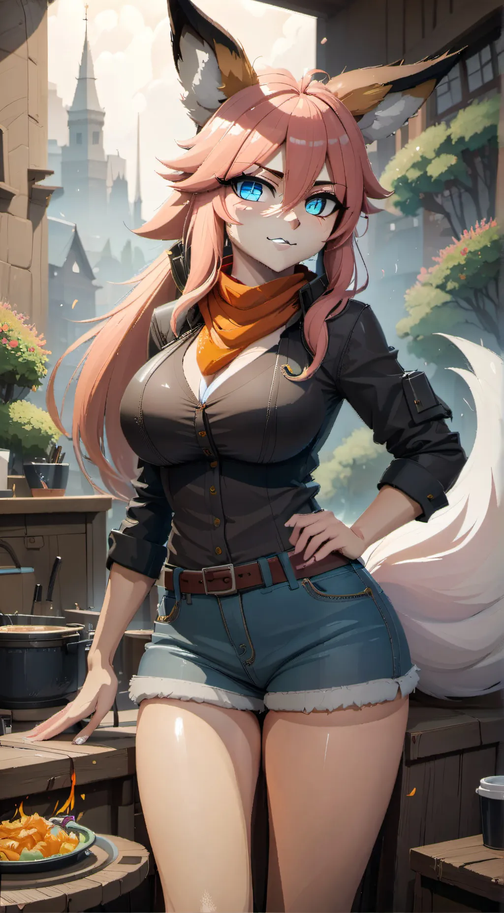 ai character: Crystal rose background