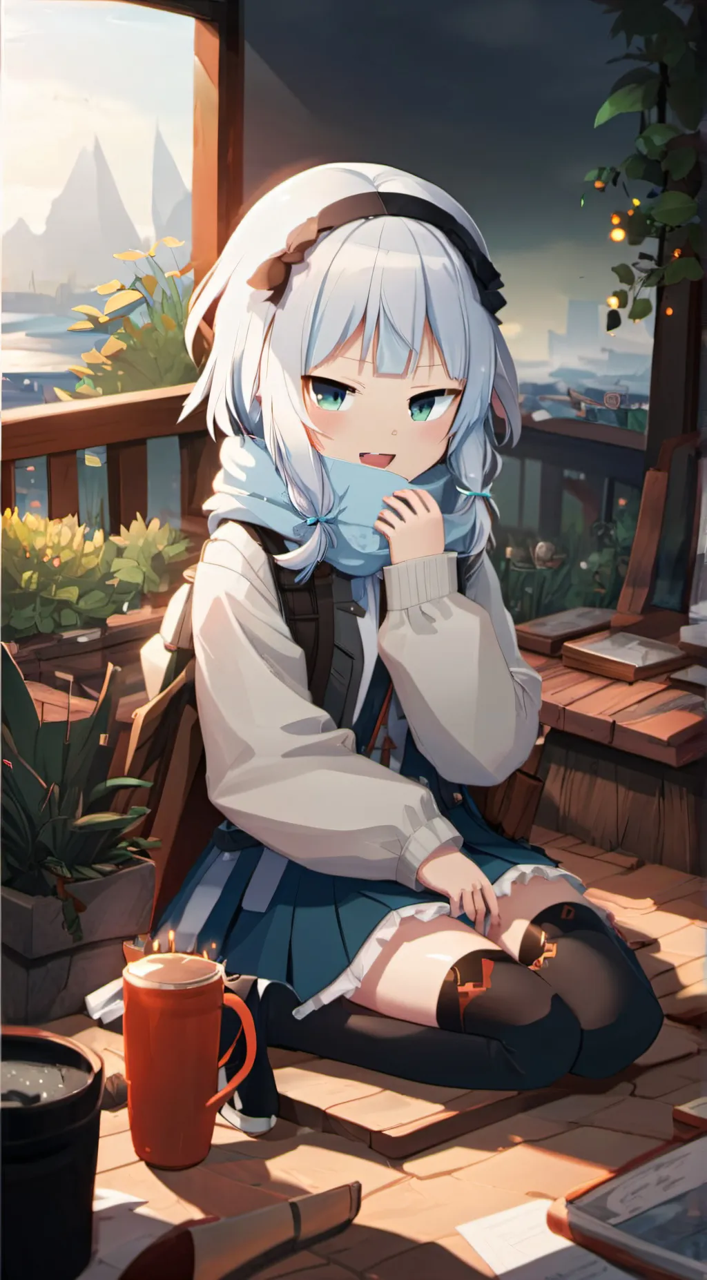 ai character: Gwar gura background
