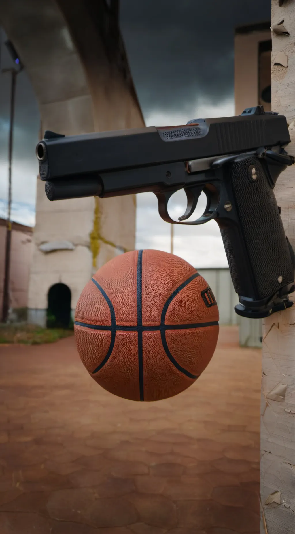 ai character: basketball  background