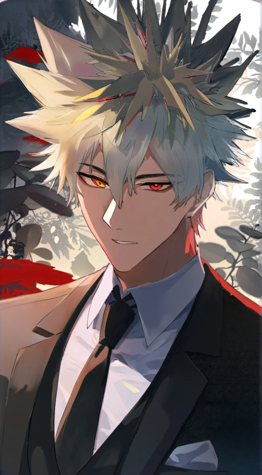 ai character: MHA prom night background