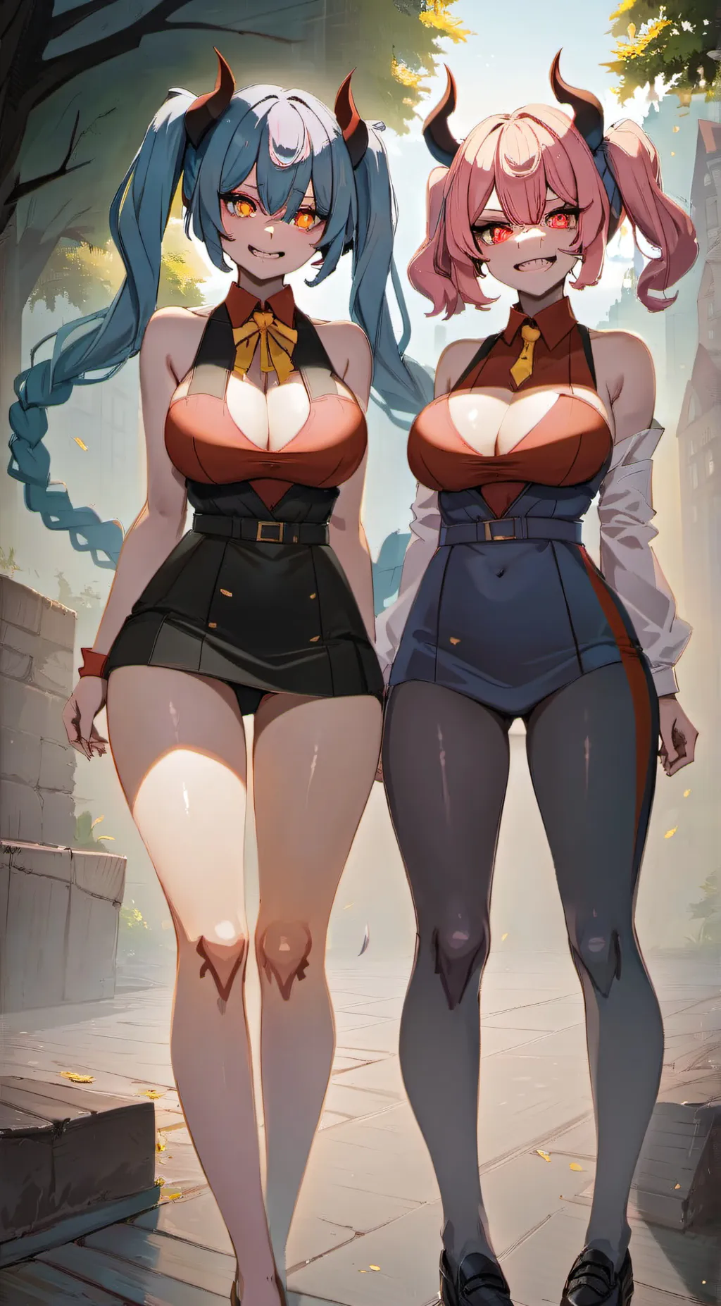 ai character: Adela and Aleda  background